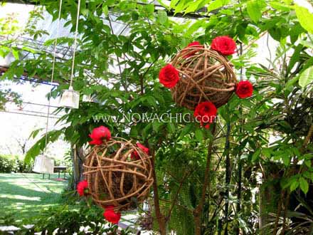 Fotos de bolas de cip� - Decora��o de Casamento